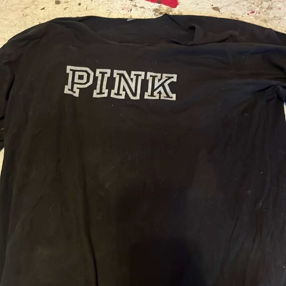 black PINK shirt (its a black shirt)